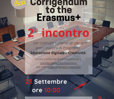 2° BRIEFING CORRIGENDUM ERASMUS+