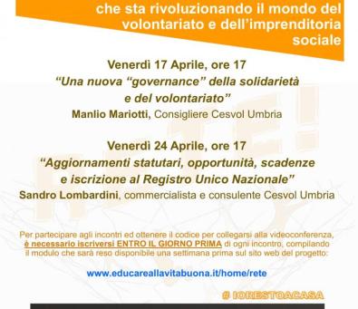 Progetto RETE! Incontri On-line gratuiti