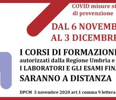 ARPAL Umbria - Corsi di formazione pubblici e privati ed esami finali teorici e/o pratici a distanza