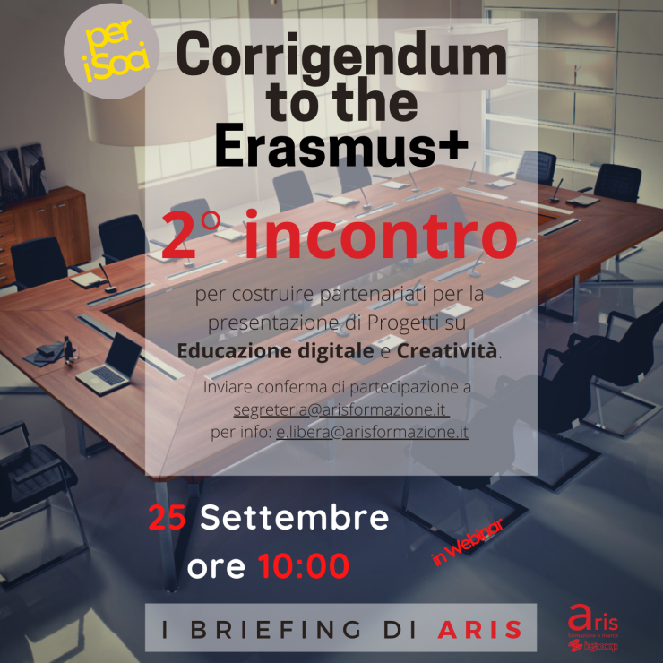 2° BRIEFING CORRIGENDUM ERASMUS+