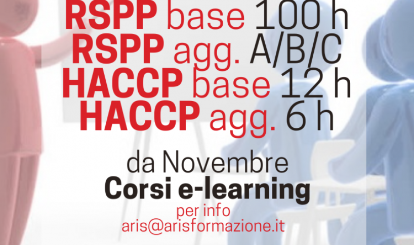 NUOVI CORSI RLS RSPP E HACCP A NOVEMBRE