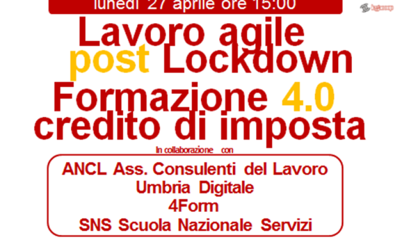 WEBINAR GRATUITA "LAVORO AGILE POST LOCKDOWN"